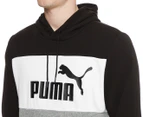 Puma Men's Essentials+ Colourblock Hoodie - Puma Black