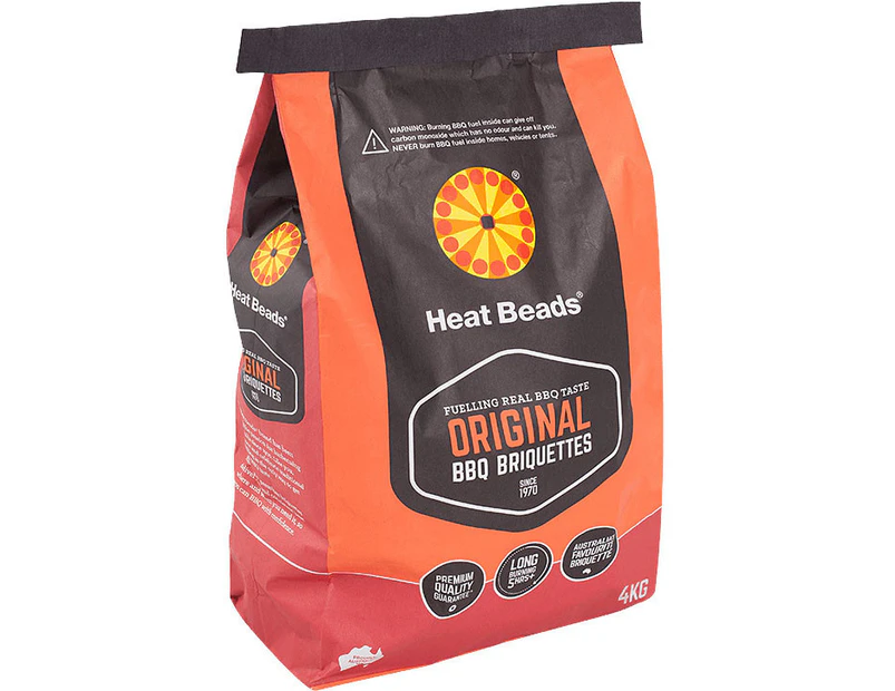 Heat Beads BBQ Briquettes Original 4 KG Long Burning Odourless & Smokeless