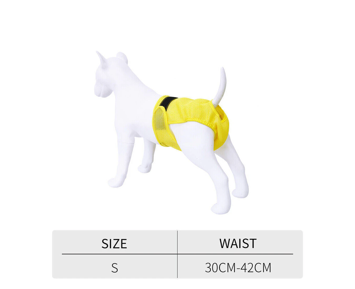 S M L XL 1 Pc Dog Nappy Pants Reusable Pet Hygiene Diapers Sanitary Pants Washable Underpants Quick Drying Reusable Adjustable Yellow - Yellow