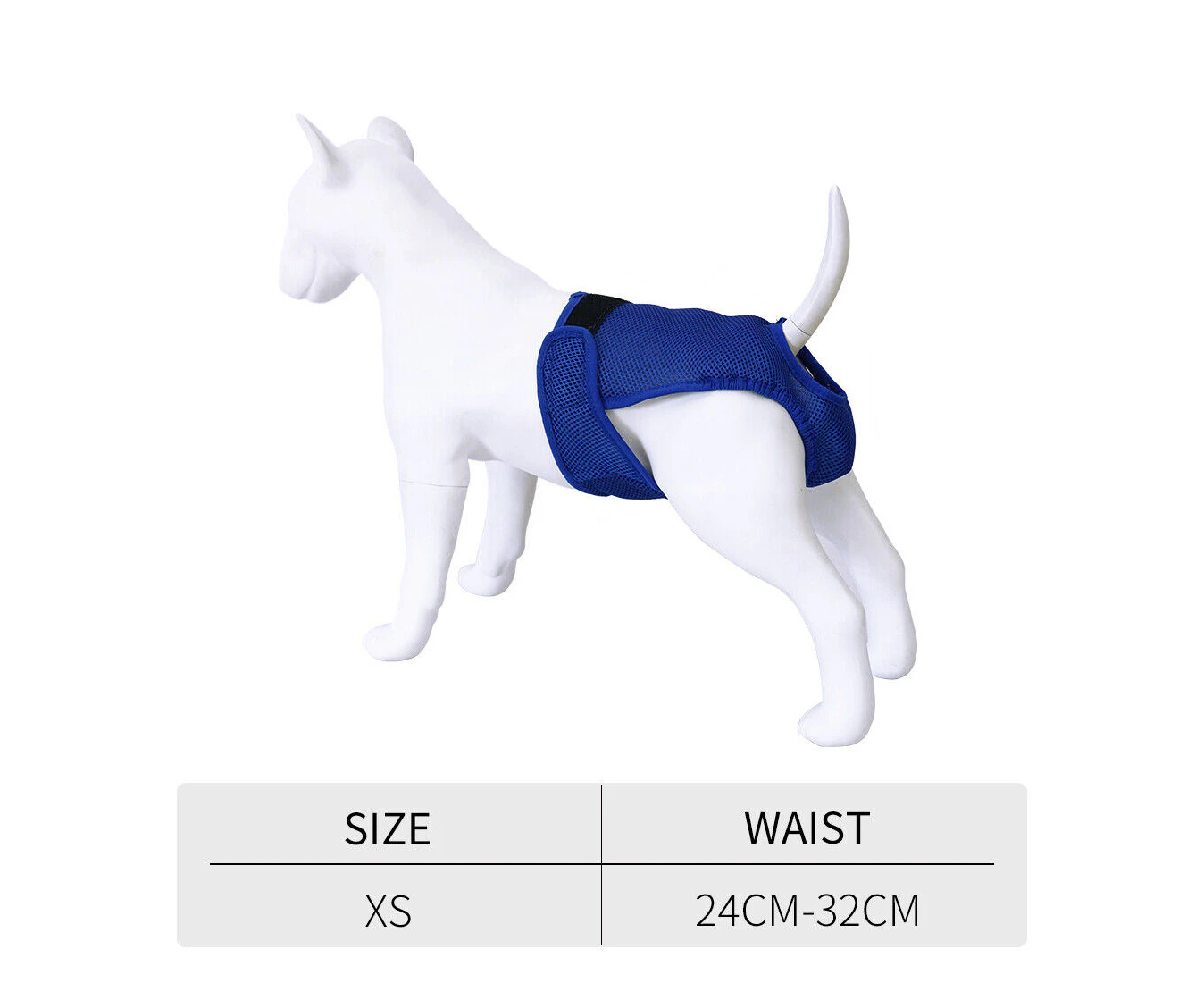 XS S M L XL XXL 1 Pc Dog Nappy Pants Reusable Pet Hygiene Diapers Sanitary Pants Washable Underpants Quick Drying Reusable Adjustable Blue - Blue