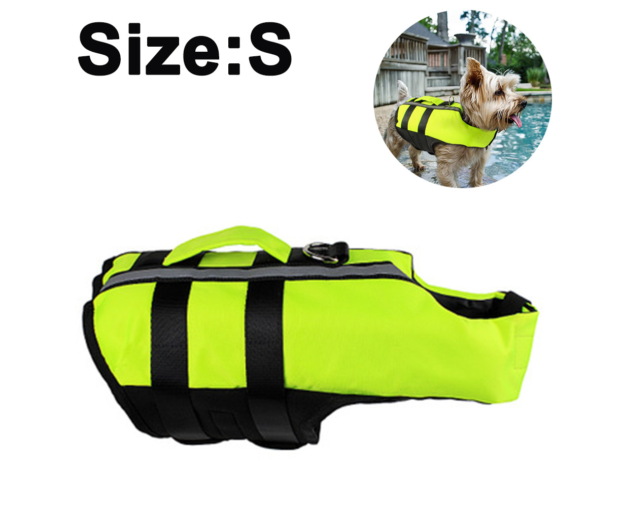 Dog Life Jacket Swimming Vest Adjustable Dog Flotation Vest High Reflective Pet Life Preserver with Rescue Handle for Small Medium Large Dogs X-Large, Orange 