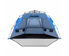 Costway Instant Pop-up Beach Tent 4 Person Foldable Beach Shade Canopy Outdoor Traveling Blue