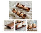 Wooden Oblong Dumplings Sushi Serving Tray Salad Bread Plate for Home Kitchen