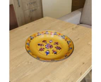 Fruit Tray Porcelain Multi-use Colorful Elegant Enamel Serving Food Plate Dish Banquet Supplies-White - White