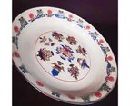 Fruit Tray Porcelain Multi-use Colorful Elegant Enamel Serving Food Plate Dish Banquet Supplies-White - White