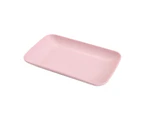 Serving Plate Food Grade Stackable Plastic Nordic Style Table Snack Serving Plate Dessert Tray Home Supplies -Pink - Pink