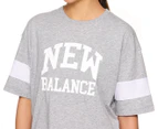 New Balance Women's Classic Varsity Tee / T-Shirt / Tshirt - Athletic Grey