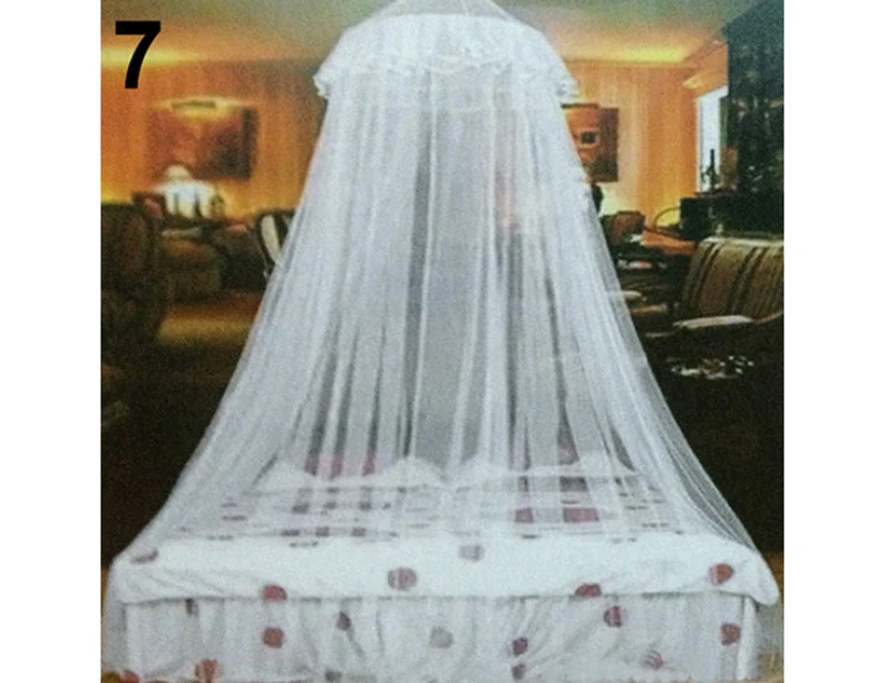 Elegant Lace Insect Bed Canopy Netting Curtain Round Dome Mosquito Net Bedding-White 60cm by 260cm by 850cm - White