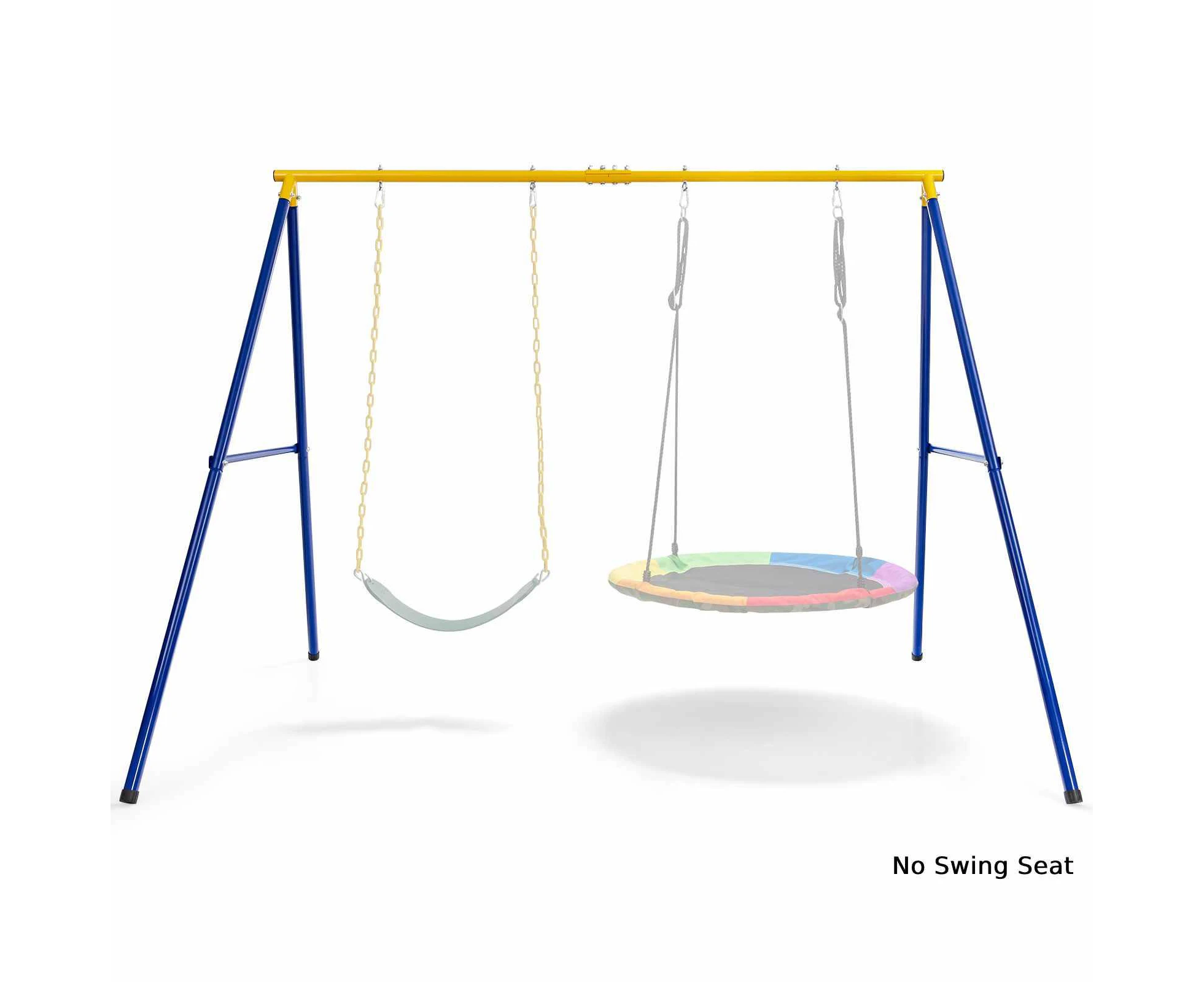 Costway Metal Swing Set 2 Seat Outdoor Swing Rack Playground Equipment Garden Backyard Playset(No Swing Seat)