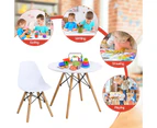 Giantex 3PCS Kids Table and Chairs Set Learning Activity Play Set Toy Play Desk Childern Furniture Gift, White