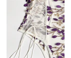 graceful Underwear Sleeveless Lace Embroidery Pattern Bodysuit Female Erotic Costume Underwear for Sleeping -Purple