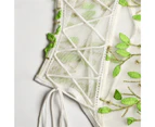 graceful Underwear Sleeveless Lace Embroidery Pattern Bodysuit Female Erotic Costume Underwear for Sleeping -Green