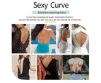 Removal Invisible Shoulder Straps Body Shaper U-shape Backless Deep V-neck Bodysuit Bra Shapewear for Inside Wear-Skin Color