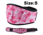EVA Camouflage Weight Lifting Belt for Men and Women, Bodybuilding & Fitness Back Support for Cross Training Workout, Squats, Lunges - Pink