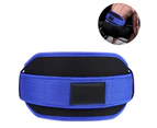 Weight Lifting Belt for Gym Fitness Training - Nylon Padded Double Belt with Lumbar Back Support for Bodybuilding, Functional Training, Powerlifting - Blue