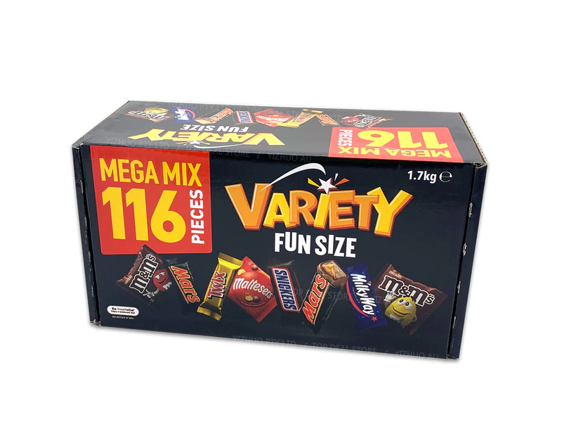 Mars VARIETY MIX Mini Chocolate Bars Sweets Snacks 1.7kg Box | 116 Pieces