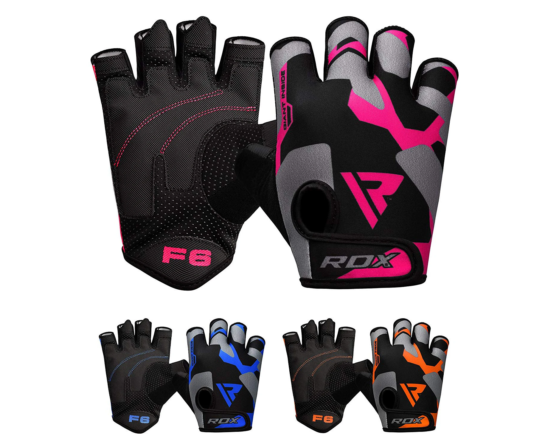 (Small, Pink) - RDX Weight Lifting Gloves Workout Fitness Bodybuilding Gym Breathable Powerlifting Wrist Support Training Exercise