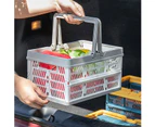6 x COLLAPSIBLE MED CARRY SHOPPING BASKETS Stackable Organiser Container Drawer Box Foldable Bins Basket Bins Wardrobe Closet Organizer Cloth Basket