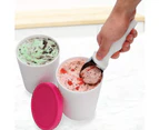 Ice Cream Containers for Homemade Ice Cream- Reusable Ice Cream Storage Containers for Freezer - Orange