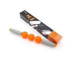 TopYoga 3 Balls Trigger Point Muscle Massage Stick Spikey Therapy Roller (Orange)