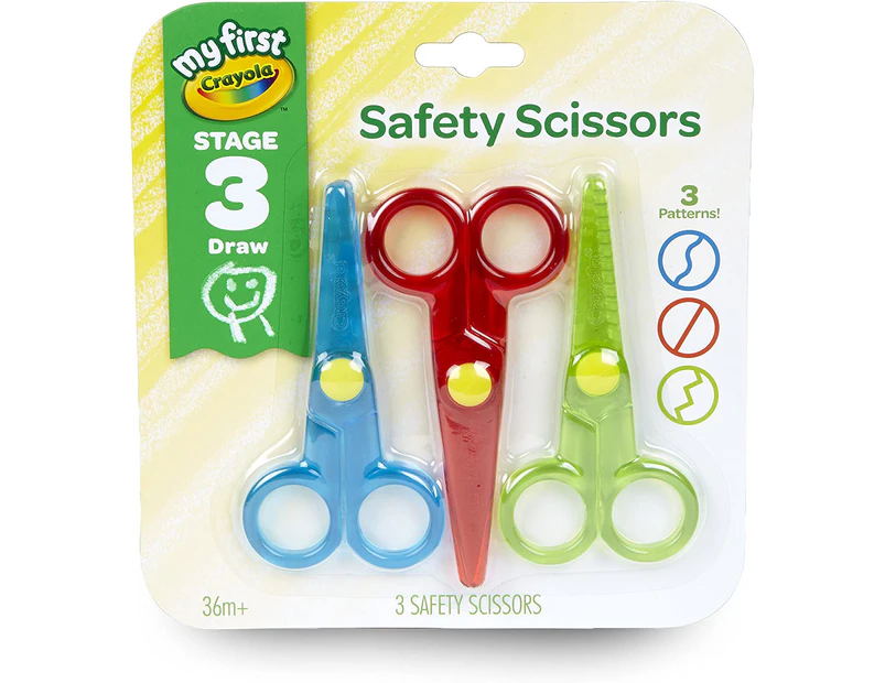 Safety Scissors, Toddler Art Supplies, 3ct