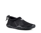 Grosby Mens Wave Black Athletic Reef Slip On Shoes Nylon - Black