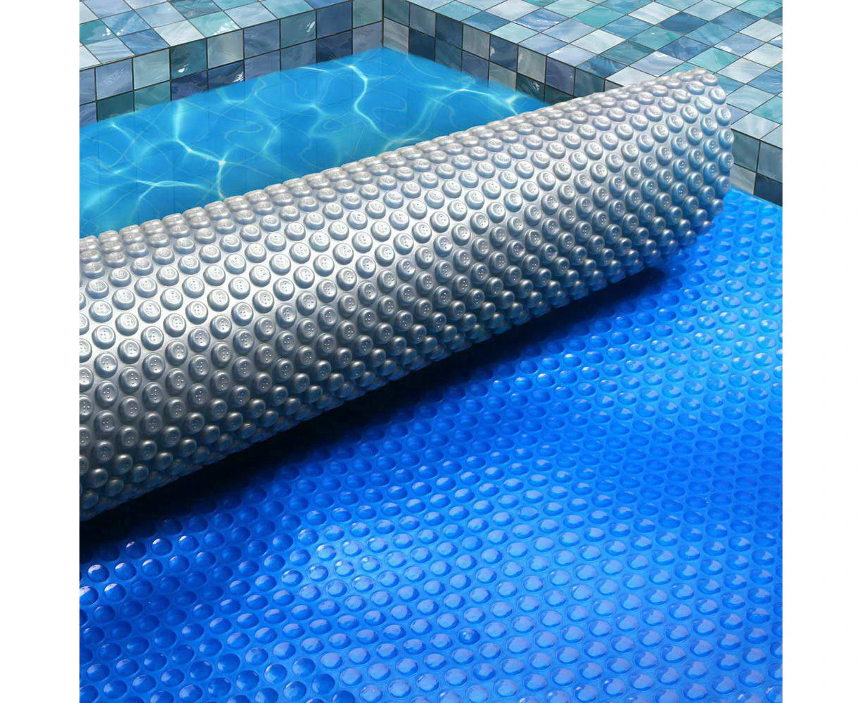 Aquabuddy Pool Cover 6.5x3m 400 Micron Swimming Pool Solar Blanket Blue Silver