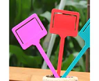 20Pcs T-type Gardening Waterproof Labels Tree Plant Markers Tags with Card Slot-White
