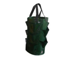 Garden Hanging Bag Removable Large Capacity Solid Color Potato Bag PE Planting Bag for Terrace-Blackish Green