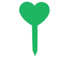100Pcs Gardening Marks Multicolor Easily Cleand Heart-Shaped Plant Nursery Signs for Gardening-Green
