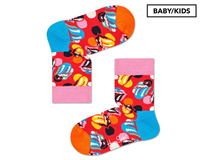 Happy Socks Baby/Kids' Rolling Stones Big Licks Socks - Red/Multi