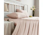Justlinen Luxe Bamboo Bed Sheet Set Soft Cooling Sheet All Size-Latte