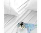 Justlinen Luxe Bamboo Bed Sheet Set Soft Cooling Sheet All Size-White