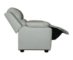 Kids Recliner PU Leather Sofa Children Lounge Chair Couch Armchair Light Grey