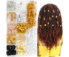 200Pcs/Set Multiple Shapes Dreadlock Beads Shaping Hairstyle Mini Hair Braid Cuffs Clips Spiral Extension Accessory for Female