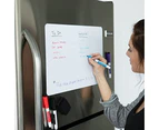 17"x12" Magnetic Whiteboard for Fridge with Stain-Resistant Technology,  Refrigerator Magnet Board Planner In Flat Package