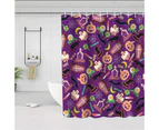 Shower Curtain Waterproof Quick Drying Decorative Fashionable Bathroom Bathing Curtain Halloween Decor Daily Use-F