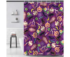 Shower Curtain Waterproof Quick Drying Decorative Fashionable Bathroom Bathing Curtain Halloween Decor Daily Use-F