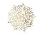 38cm Round Hollow Flower Coaster Table Bowl Dish Pad Mat Placemat Party Decor-Silver - Rose Golden