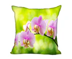 Pillow Cover Orchid Flower Print Home Decor Polyester Decorative Throw Pillowcase for Living Room