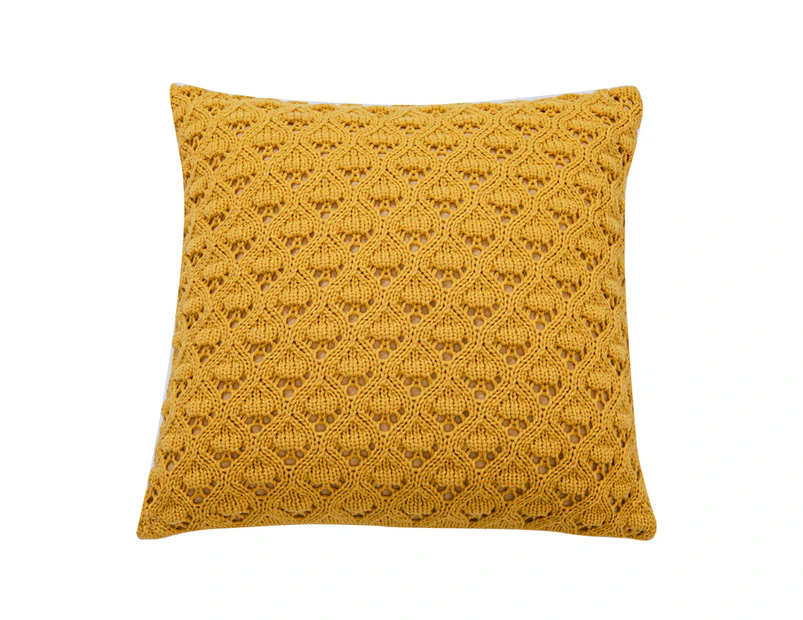 Throw Pillow Cover Comfortable Soft Acrylic Fabric Soft Elastic Cushion Covers for Living Room-Ginger - Ginger