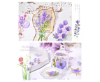 40Pcs Stationery Stickers Good-looking Decorative Waterproof Falling Peach Blossom Room Junk Journal Diary Planner Scrapbooking Stickers for Photo Album