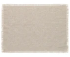 Set of 4 Ecology Fray Placemats - Flax