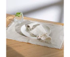 Set of 4 Ecology Fray Placemats - Flax