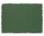 Set of 4 Ecology Fray Placemats - Dill