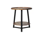 Levede Side Table Coffee Bedside Tables Nightstand Storage Steel Legs 60cm Dia.