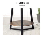 Levede Side Table Coffee Bedside Tables Nightstand Storage Steel Legs 60cm Dia.