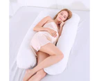 Pregnancy Pillows, 100% cotton Pregnancy Pillows for Sleeping, Full Body Maternity Pillow for Pregnant Woman with cotton Jersey Cover, (pink,125x72cm)