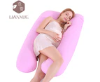 Pregnancy Pillows, Crystal velvet Pregnancy Pillows for Sleeping, Full Body Maternity Pillow for Pregnant Woman with velvet Jersey Cover, (grey,130x70cm)