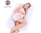 Pregnancy Pillows, U Shaped Pregnancy Body Pillow for Sleeping,  Maternity Pillow for Pregnant Women, (White,135x75cm)